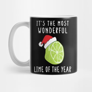 It's The Most Wonderful Lime Of The Year Funny Christmas Fruit Pajama Shirt Mug